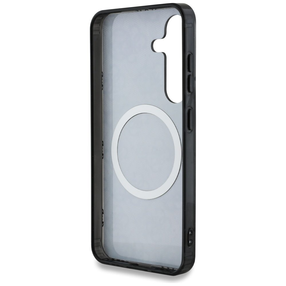 Guess HC Magnetic IML Peony on 4G Background case for Samsung Galaxy S25 black