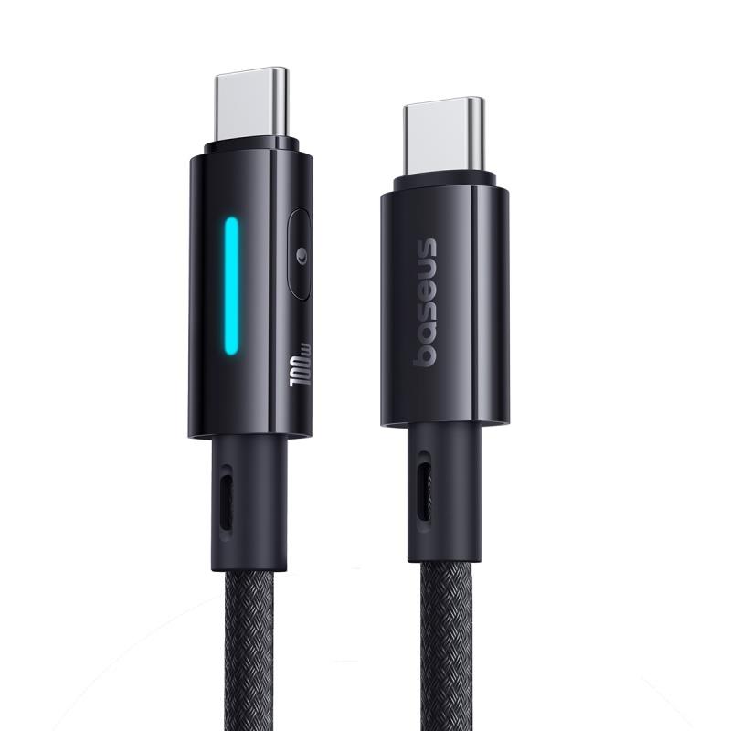 437801_oryg Baseus Lit Cable USB-C - USB-C 2m 100W Cosmic Black