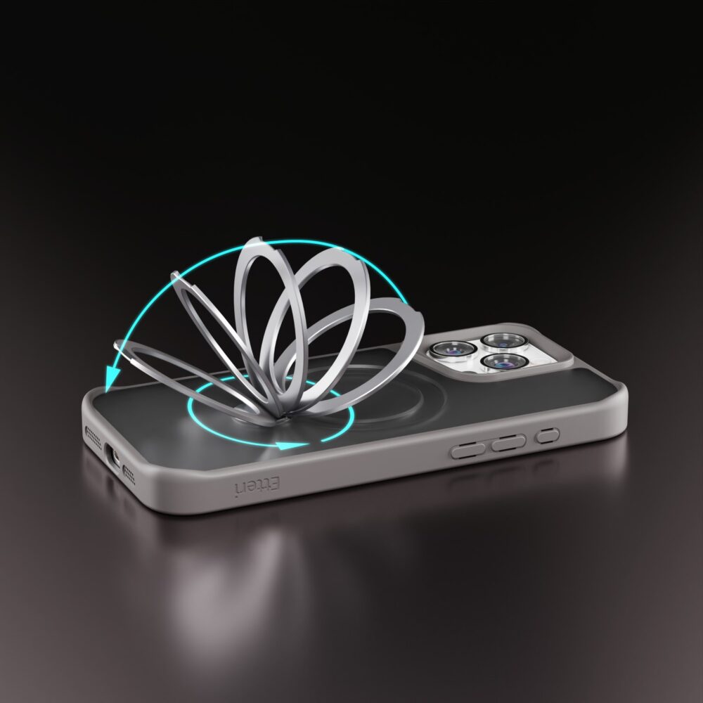 438170_oryg Etteri Matt Mag Ring case for iPhone 17 Air grey