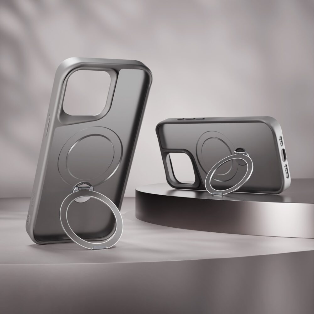 438585_oryg Etteri Matt Mag Ring case for iPhone 12 / 12 Pro 6,1" grey