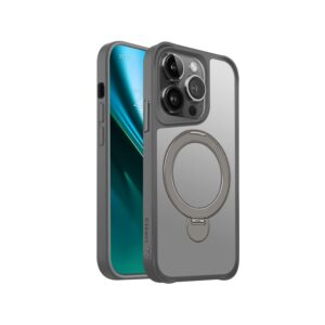 438613_oryg Etteri Matt Mag Ring case for iPhone 14 Pro 6,1" grey