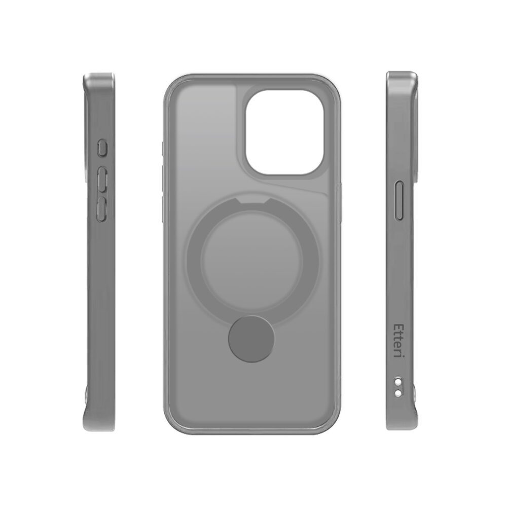 438646_oryg Etteri Matt Mag Ring case for iPhone 15 Pro Max 6,7" grey