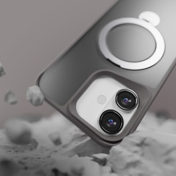 Etteri Matt Mag Ring case for iPhone 16 6,1" grey