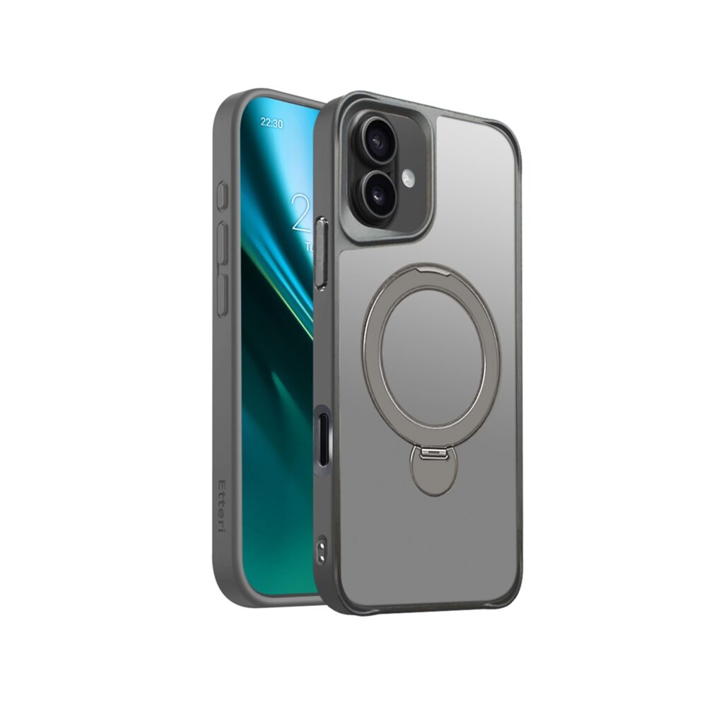 438663_oryg Etteri Matt Mag Ring case for iPhone 16 Plus 6,7" grey