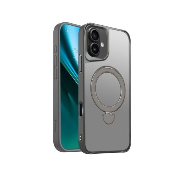 Etteri Matt Mag Ring case for iPhone 16 Plus 6,7" grey