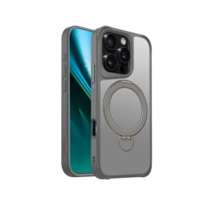 438673_oryg Etteri Matt Mag Ring case for iPhone 16 Pro 6,3" grey