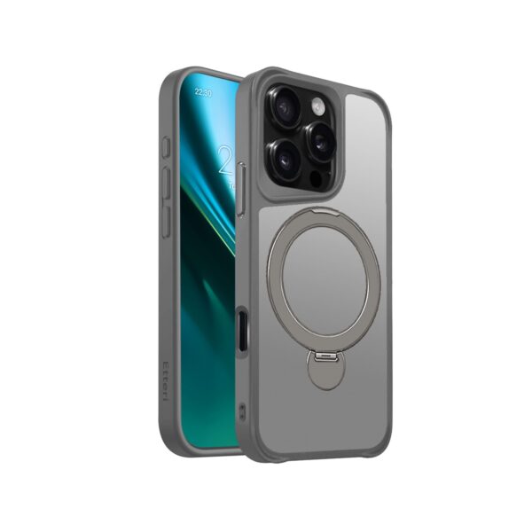 Etteri Matt Mag Ring case for iPhone 16 Pro 6,3" grey