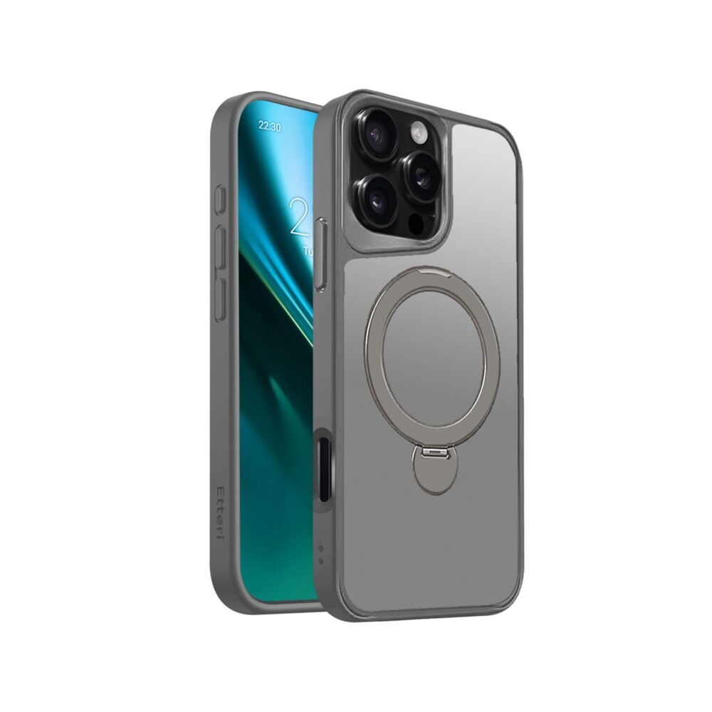 438683_oryg Etteri Matt Mag Ring case for iPhone 16 Pro Max 6,9" grey
