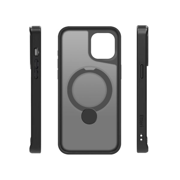 438696_oryg Etteri Matt Mag Ring case for iPhone 12 / 12 Pro 6,1" black