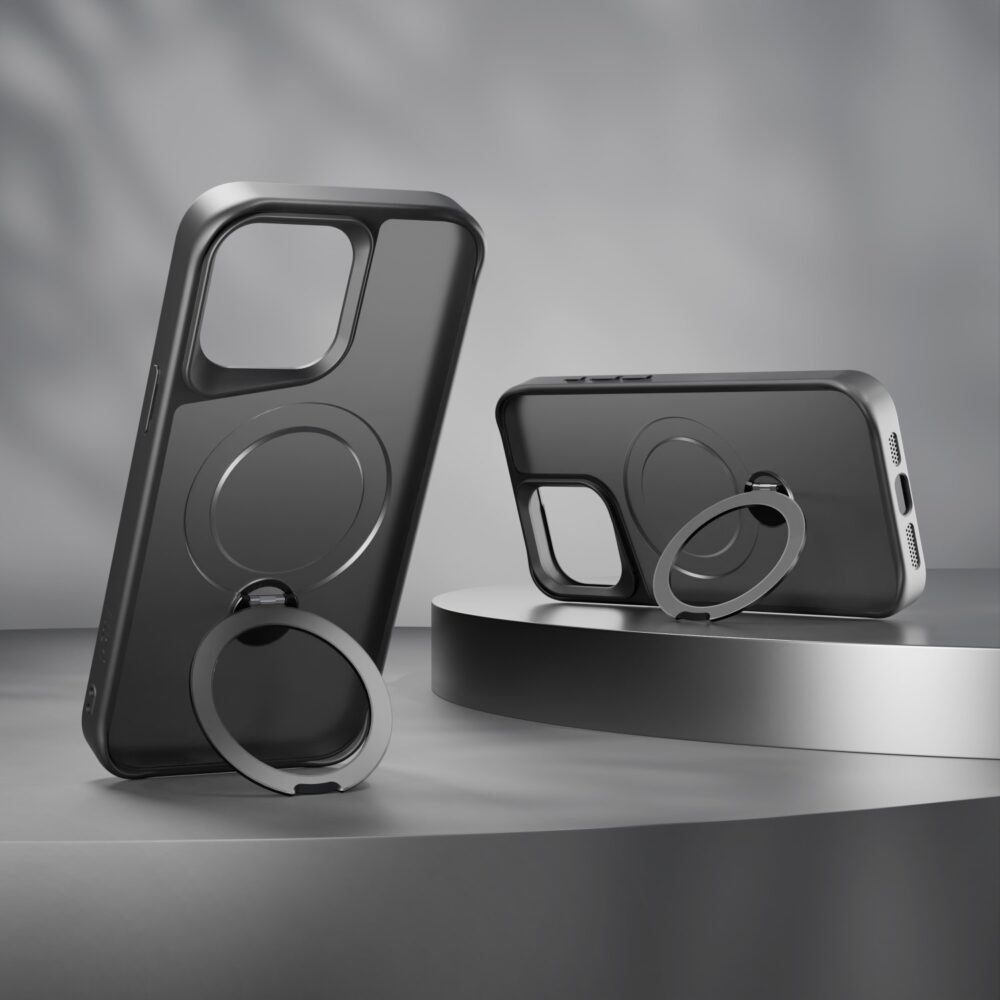 438697_oryg Etteri Matt Mag Ring case for iPhone 12 / 12 Pro 6,1" black