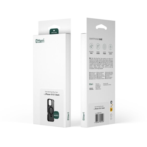 438702_oryg Etteri Matt Mag Ring case for iPhone 12 / 12 Pro 6,1" black