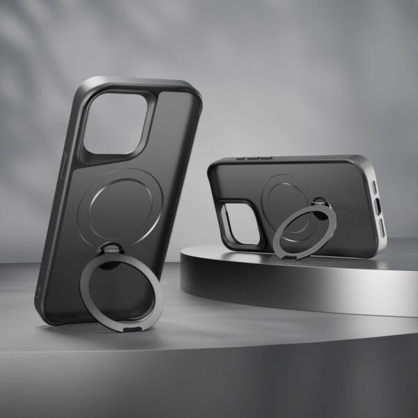 438707_oryg Etteri Matt Mag Ring case for iPhone 13 6,1" black