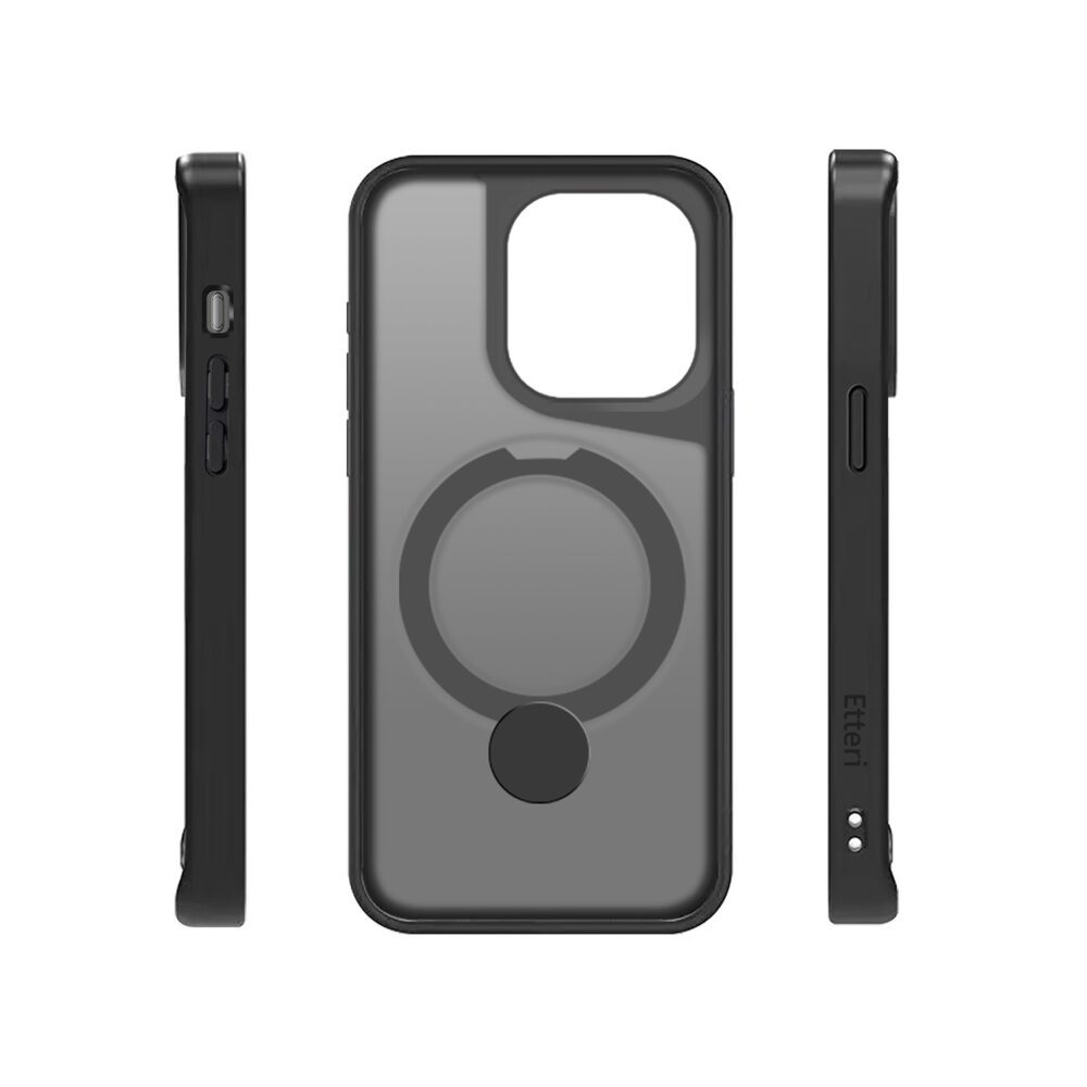 438726_oryg Etteri Matt Mag Ring case for iPhone 14 Pro 6,1" black