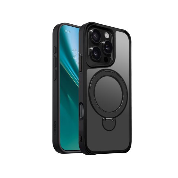 Etteri Matt Mag Ring case for iPhone 16 Pro 6,3" black