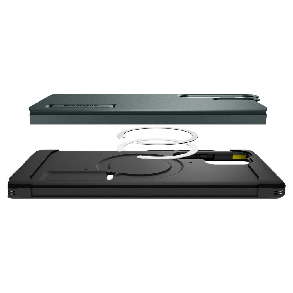 Spigen Tough Armor MagSafe case for Samsung Galaxy S25 Ultra Abyss Green