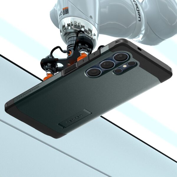 Spigen Tough Armor MagSafe case for Samsung Galaxy S25 Ultra Abyss Green