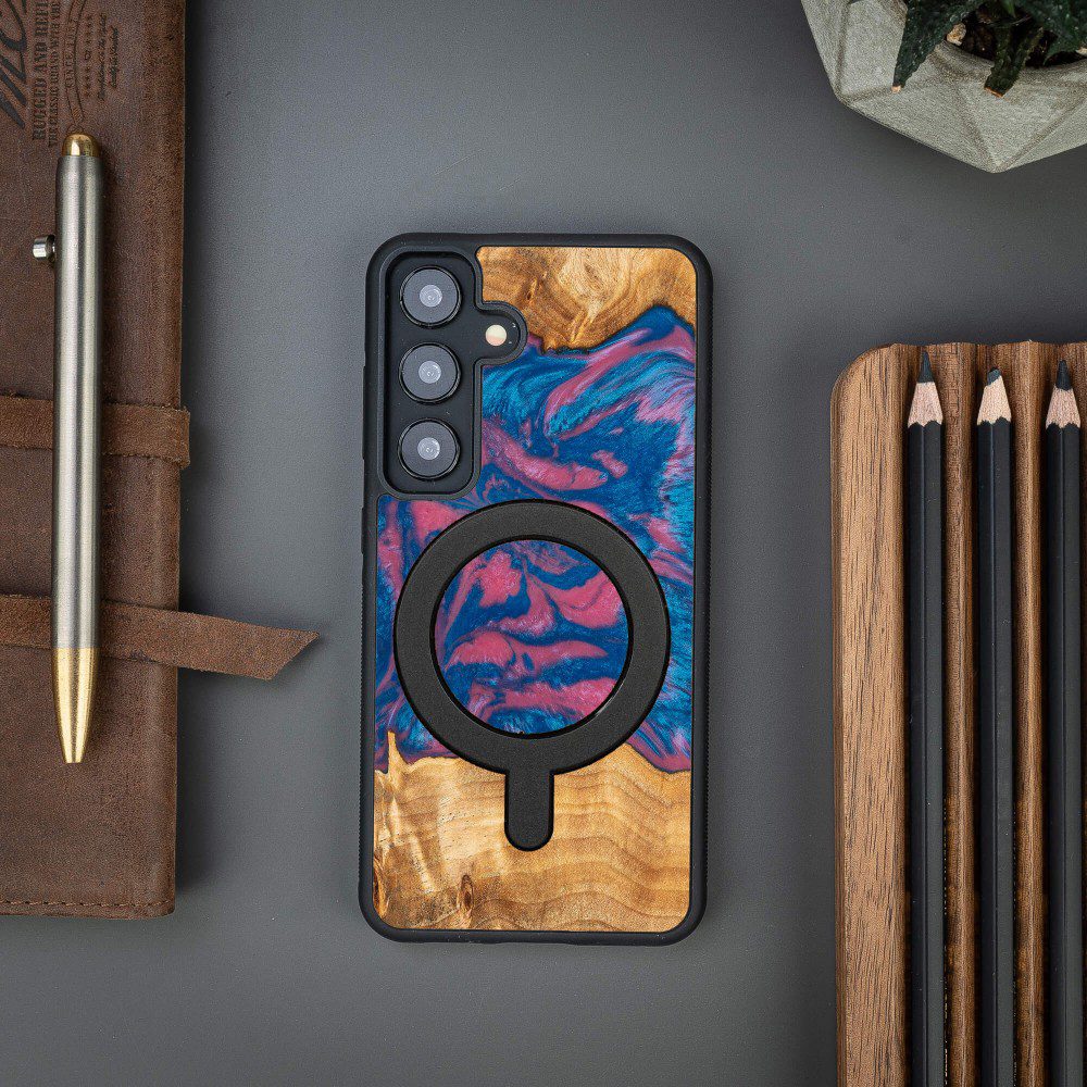 439239_oryg Bewood Unique case for Samsung Galaxy A55 5G Neons Vegas with MagSafe