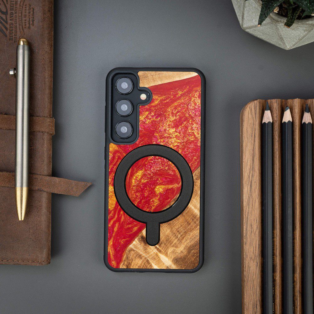 439243_oryg Bewood Unique case for Samsung Galaxy A55 5G Neons Paris with MagSafe