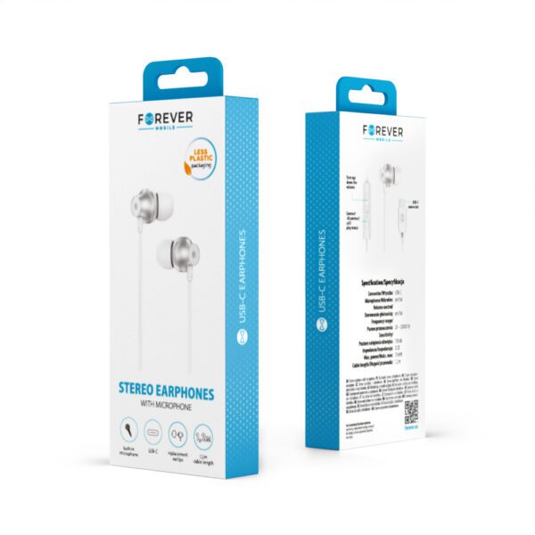 440361_oryg Forever wired earphones EP-02 USB-C white