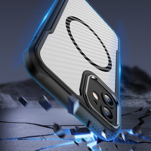 Defender Carbon Mag case for iPhone 12 6,1" black