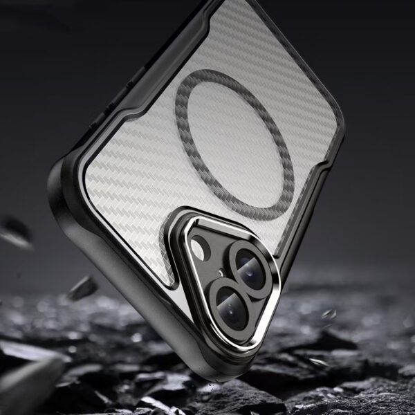 Defender Carbon Mag case for iPhone 16 6,1" black