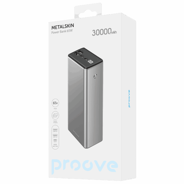 Proove power bank MetalSkin 65W 30000mAh gray