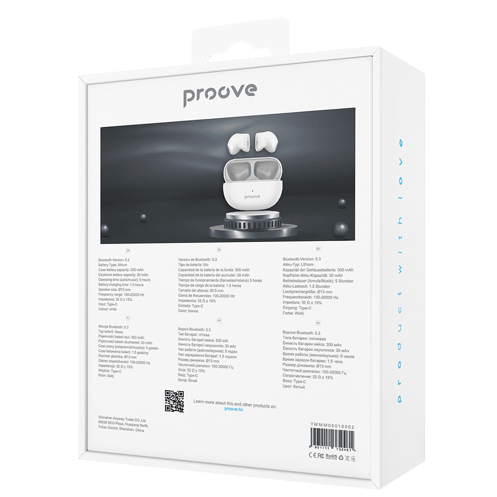 440637_oryg Proove wireless headphones Mainstream Mini TWS white
