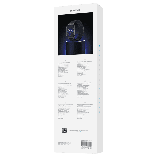 Proove smart watch Elysium black glossy