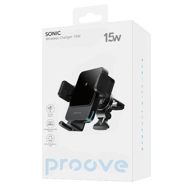 Proove Wireless Charging Car Holder Sonic 15W metal gray
