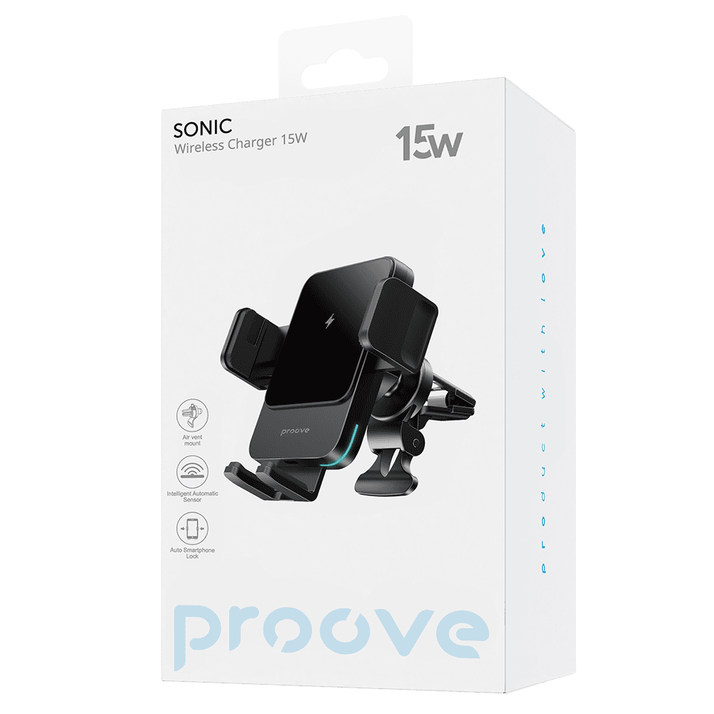 Proove Wireless Charging Car Holder Sonic 15W metal gray