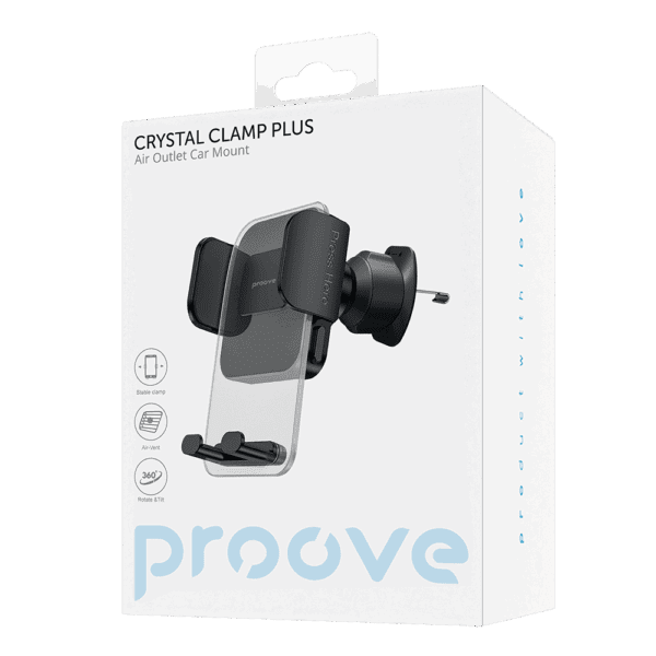 Proove car holder Crystal Clamp Plus Air Outlet Car Mount black