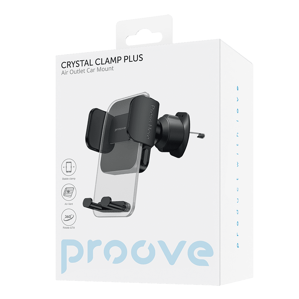 Proove car holder Crystal Clamp Plus Air Outlet Car Mount black