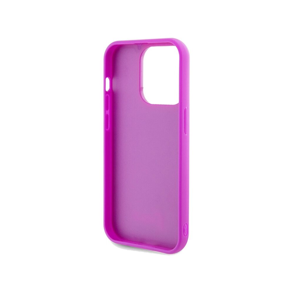 440803_oryg Guess Hardcase Disco Metal Script Case for iPhone 14 Pro 6.1 Fuchsia