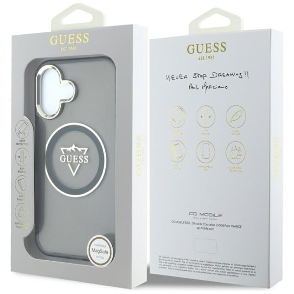 442032_oryg Guess Hardcase MagSafe IML Metal Mountain Logo Case for iPhone 16 6,1" Black