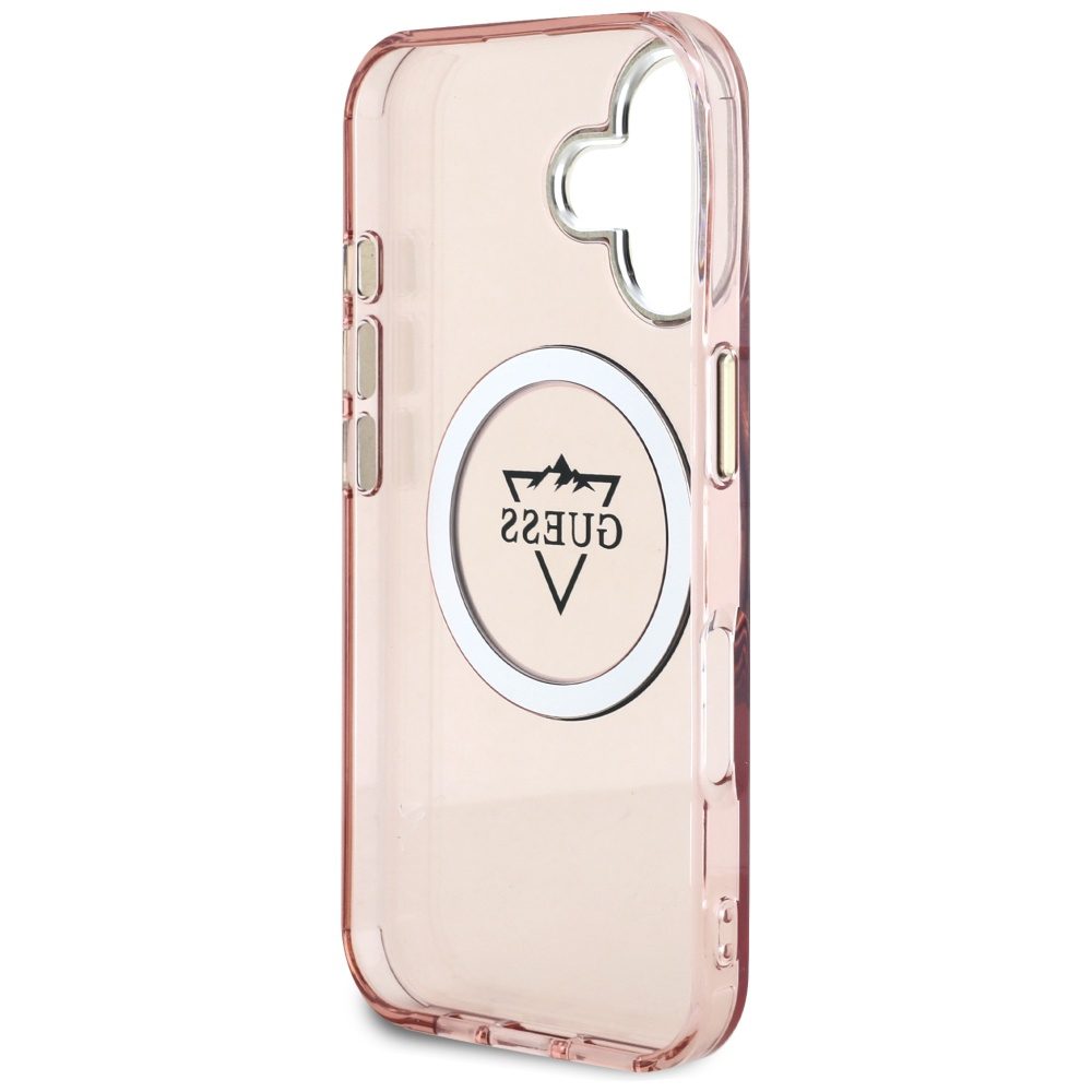 442055_oryg Guess Hardcase MagSafe IML Metal Mountain Logo Case for iPhone 16 6,1" Pink