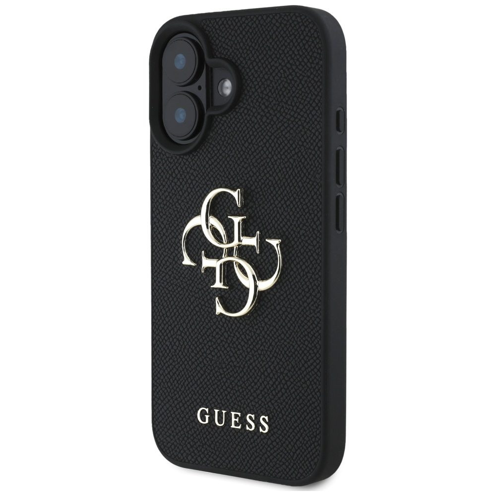 Guess Hardcase PU Grained Big 4G and Classic Logo Case for iPhone 16 6,1" Black