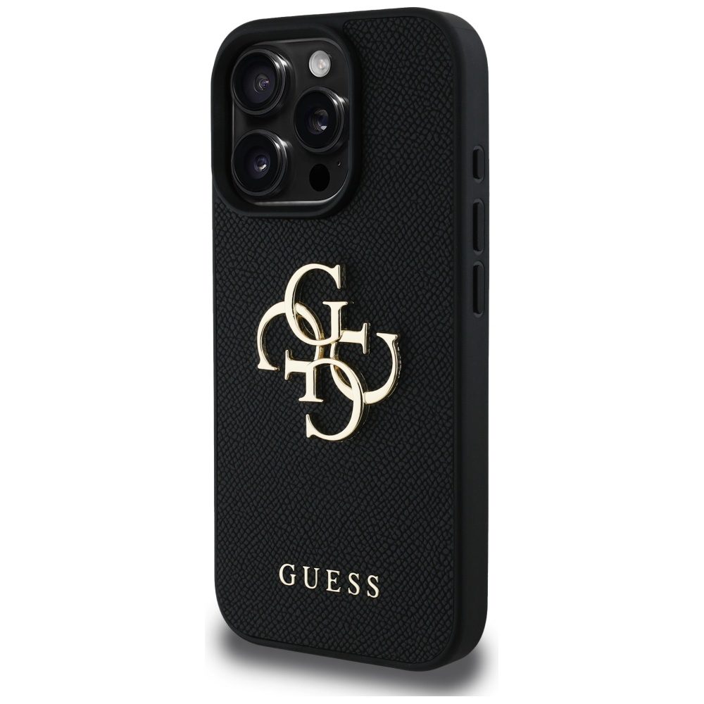 Guess Hardcase PU Grained Big 4G and Classic Logo Case for iPhone 16 Pro Max 6,9" Black