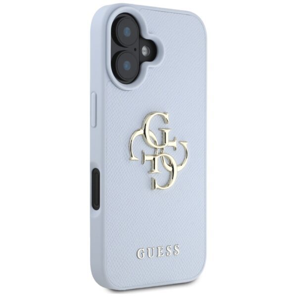 442100_oryg Guess Hardcase PU Grained Big 4G and Classic Logo Case for iPhone 16 6,1" Blue