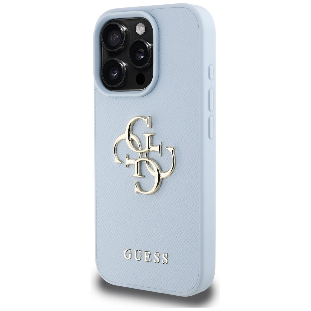 442114_oryg Guess Hardcase PU Grained Big 4G and Classic Logo Case for iPhone 16 Pro Max 6,9" Blue