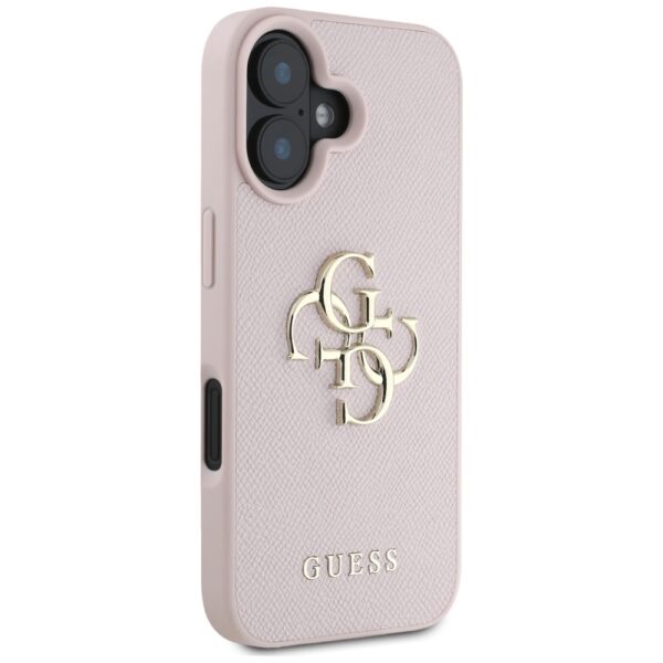 Guess Hardcase PU Grained Big 4G and Classic Logo Case for iPhone 16 6,1" Pink