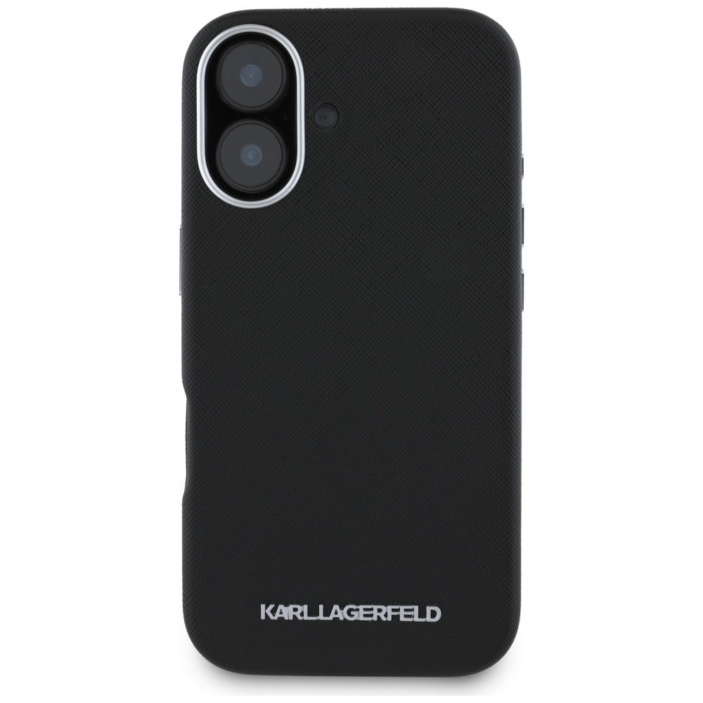 Karl Lagerfeld Hardcase MagSafe FW Saffiano Metal Logo case for iPhone 16 6,1" Black