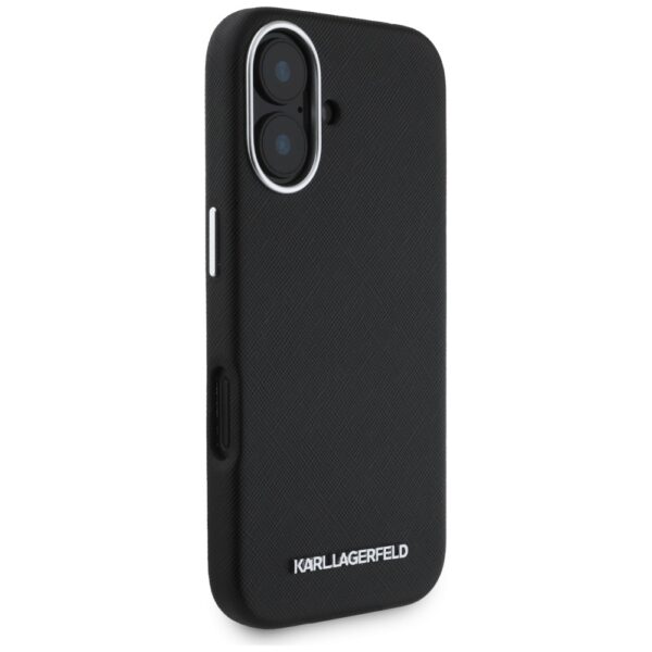 Karl Lagerfeld Hardcase MagSafe FW Saffiano Metal Logo case for iPhone 16 6,1" Black