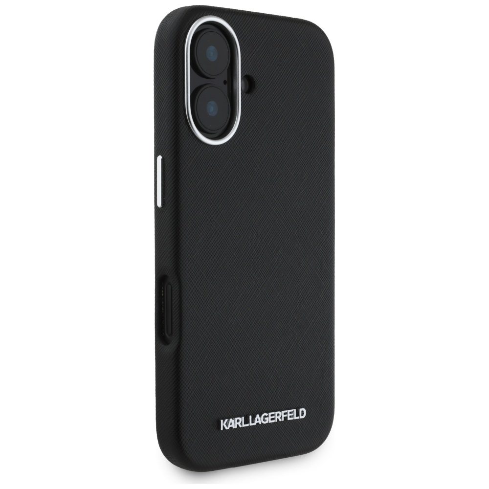 Karl Lagerfeld Hardcase MagSafe FW Saffiano Metal Logo case for iPhone 16 6,1" Black