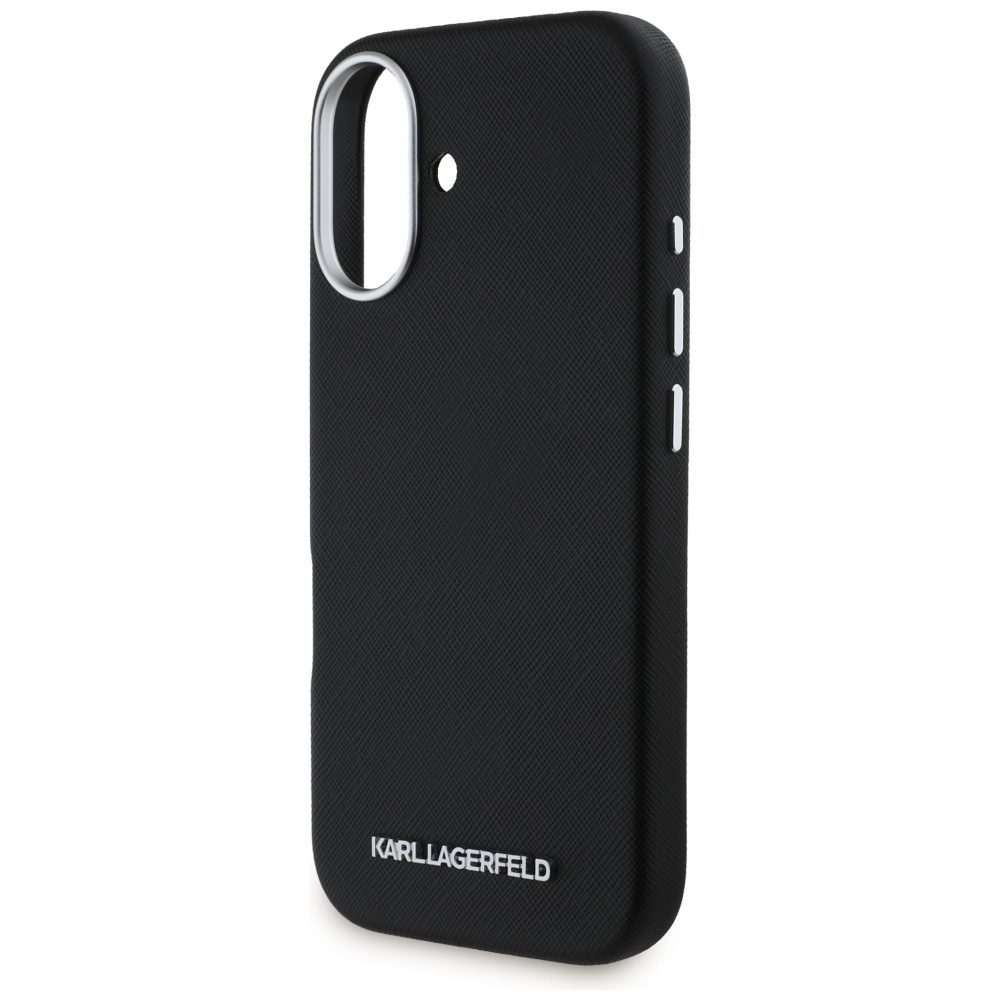 Karl Lagerfeld Hardcase MagSafe FW Saffiano Metal Logo case for iPhone 16 6,1" Black