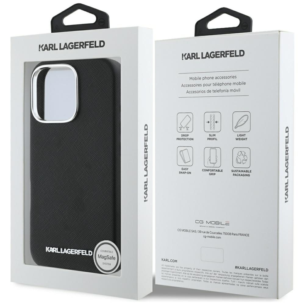 442264_oryg Karl Lagerfeld Hardcase MagSafe FW Saffiano Metal Logo case for iPhone 16 Pro Max 6,9" Black