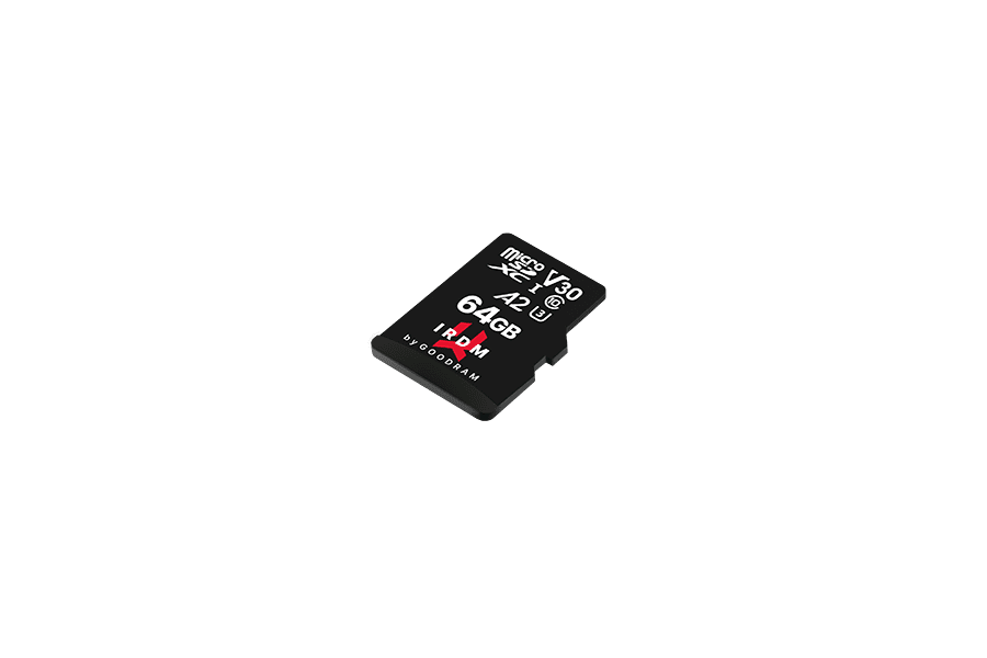 GoodRam memory card IRDM 64GB microSD UHS-I U3 V30 with adapter