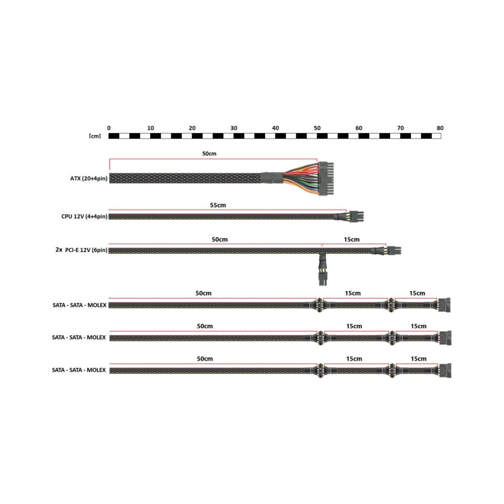 Rebeltec ATX Power Supply RAPTOR 700W 80+ Bronze, Single Rail, DC-DC