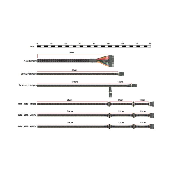 Rebeltec ATX Power Supply RAPTOR 700W 80+ Bronze, Single Rail, DC-DC