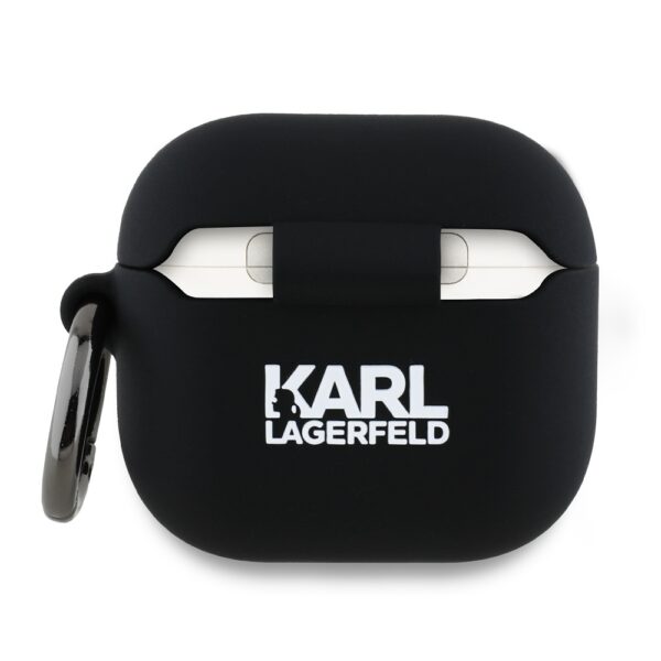 Karl Lagerfeld Cover for AirPods 4 Silicone Choupette Head 3D Black