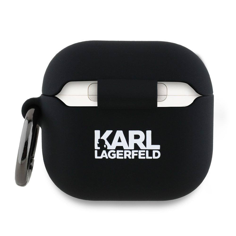 Karl Lagerfeld Cover for AirPods 4 Silicone Choupette Head 3D Black